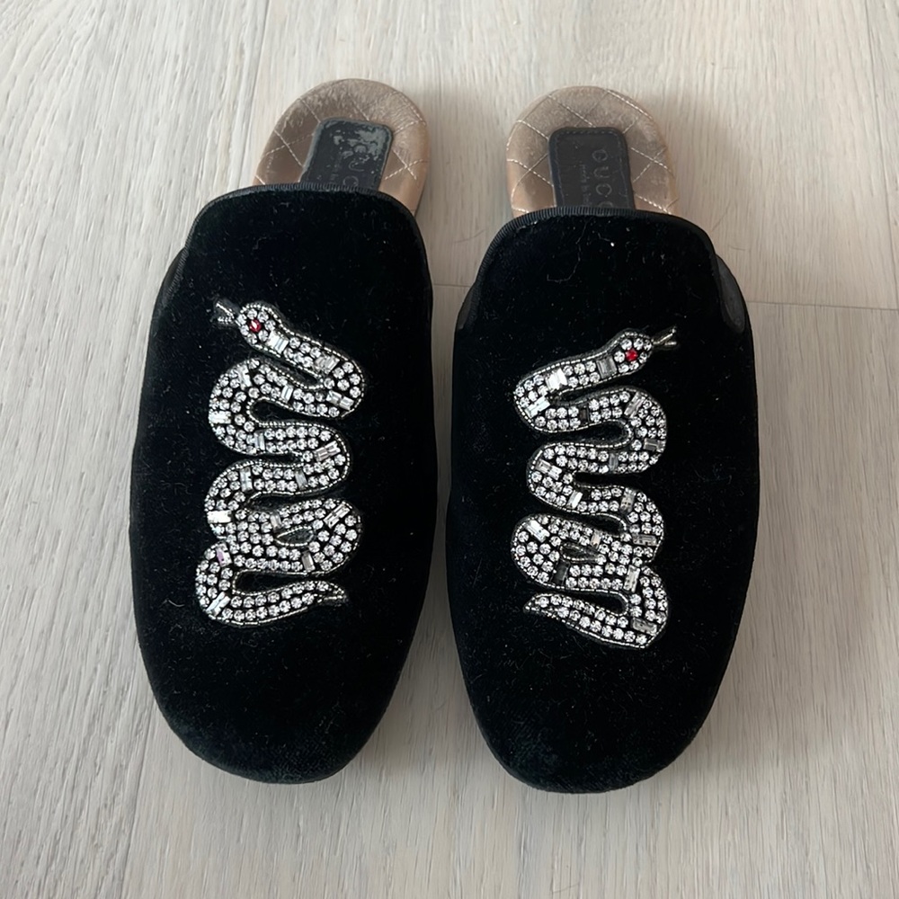 Authentic Gucci Lawrence Snake Slides